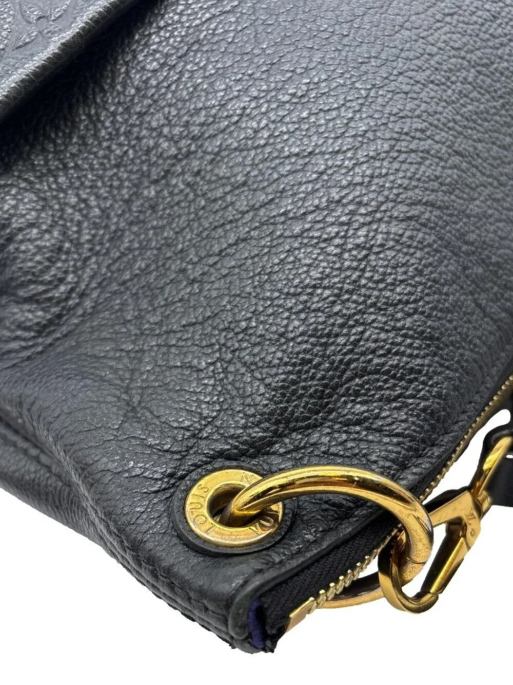 Louis Vuitton Maida Monogram Empreinte Leather Hobo Shoulder Bag Black